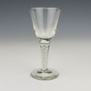 Vintage English Glass - Air Twist Stemmed Wine Drinking Glass - Lovely