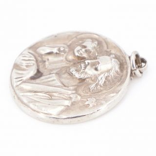 VTG Sterling Silver - CREED St.  Christopher Catholic Religious Medal Pendant 9g 2