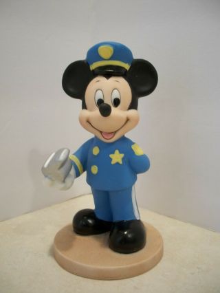 VTG Disney Mickey Mouse Traffic Police/Cop Officer Ceramic Figure 4 