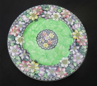 Vintage Maling Decorative Flower Clematis Plate 1940 - 1960 Newcastle - On - Tyne