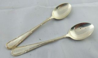 2 Vintage Solid Sterling Silver Teaspoons - 1977 Cooper Brothers Sheffield