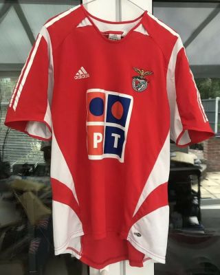 Vintage Benfica Home Football Shirt Size Adult Large
