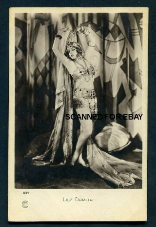 Lili Damita Sexy Pose Vintage French Series 1920s Photo Postcard
