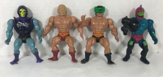 Vintage 1980s Motu - He Man Skeletor Plus - All Mexico Stamped Characters