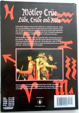 MOTLEY CRUE Lude Crude & Rude Vintage UK Big Softback Book 1994 Simmons & Dome 2