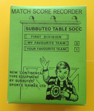Vintage 1960s/70s " Belgian " Subbuteo Boxed Match Score Recorder