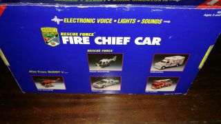 Vtg Buddy L Fire Chief Rescue Car w Box 4