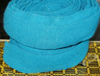 Strips Of Vintage Wool For Braiding/penny Rugs/hooking/felting - Blue Green