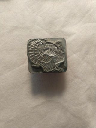 Vintage Discontinued Craftool Co.  Usa Turkey Tom Bird 1 " Leather Stamp Tool 8346