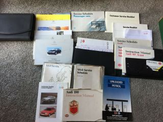 Vintage Vag Vw Audi Bmw Mercedes Owners Manuals Packs Folders Service Quattro