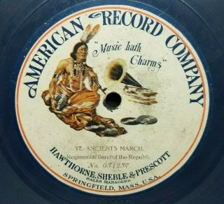 Vintage 78 Rpm American Record Co.  Regimental Band Of Republic Indian Hawthorne
