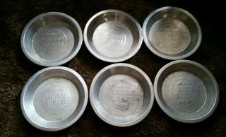 (6) Vintage 9 " Bakers Square Aluminum Pie Pans/tins/plates