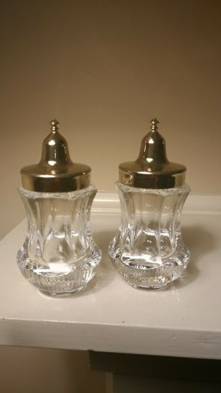 Vintage Fostoria Glass Salt & Pepper Shakers 4 " Tall