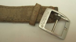 Vintage Swatch Irony Aluminium Silver Colour Leather Strap 4