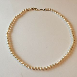 VINTAGE HAND KNOTTED PEARL NECKLACE 18 INCH 3