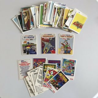 Bundle Vintage Nintendo Mario Collector Cards & Stickers,  Street Fighter Ii