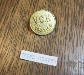 Vintage Hunt Button Vine Craven Vch 1939 - 40 24 Mm