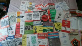 Joblot Bundle Vintage 1970s Rugby League Club Programmes.  Wembley Final Leeds