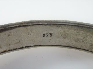 Eastern Style Cuff Bracelet Vintage Sterling Silver 15.  2g | 7 