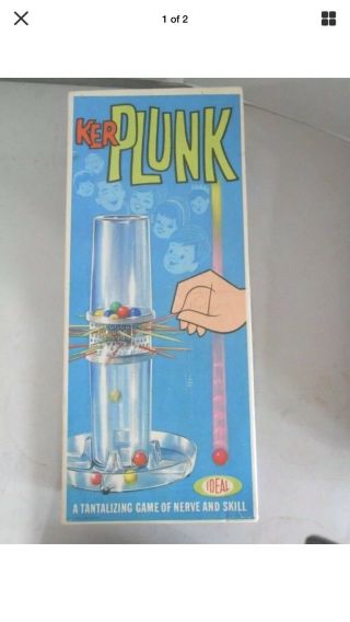Vintage Kerplunk Game By Ideal,  1967