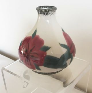 Vintage Cobridge Stoneware Red Flowers Vase