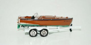 Vintage Style Wood Speed Boat Diorama Displays 1/64 Scale Model Johnny Lightning