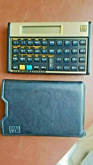 Hp 12c Financial Calculator With Leather Style Sleeve Vintage Gold