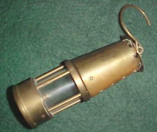 Vintage Brass Miners Lamp 5 " Model.