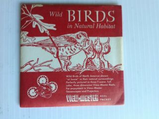 Vintage Wild Birds Of North America 1955 View - Master Pkt 895 A/b/c Vg W/booklet