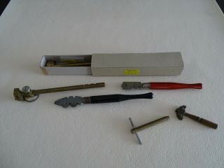 Watchmakers 4 Vintage Glass Cutting Type Tools Sw&cs - Germany - Ideal,