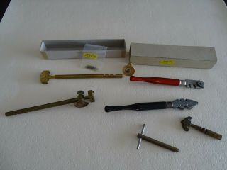 Watchmakers 4 vintage Glass Cutting Type Tools SW&CS - Germany - Ideal, 2