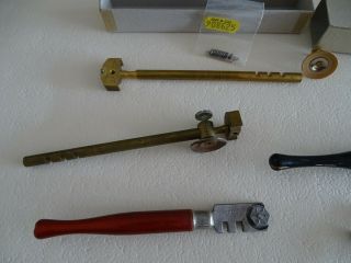 Watchmakers 4 vintage Glass Cutting Type Tools SW&CS - Germany - Ideal, 5