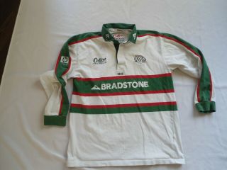 Vintage Leicester Tigers Rugby Jersey Shirt Size Large