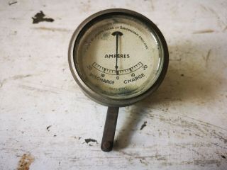 Vintage Joseph Lucas Amperes Meter Gauge Dial
