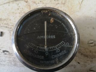 Vintage Joseph Lucas Ampere Dial Meter Gauge