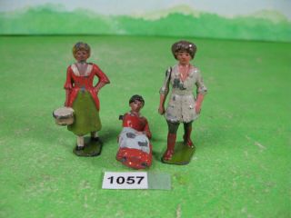 Vintage Britains Lead Land Girl & 2 Other Figures Toy Collectable Models 1057