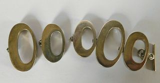 Heavy Vintage Solid Silver Tego (part) Bracelet For Repair,  59.  2g Silver