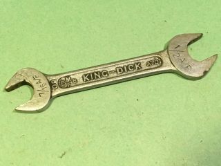 Vintage Spanner King Dick 7/16 A/f 1/2 A/f A701 50 Emf8 Classic Car Tool Kit