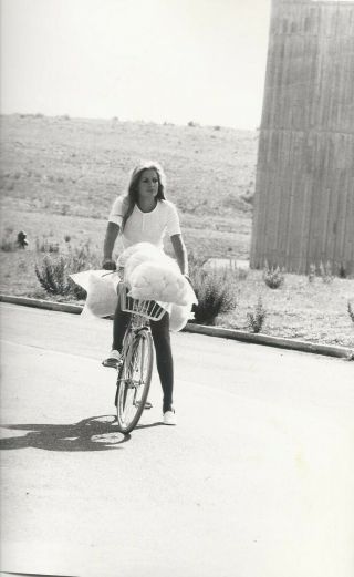 Unknown Actress Dominique Sanda ? Sexy On Bike Vintage Still 9x 7 Photo