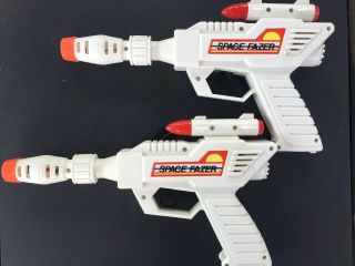 2 Vintage 1980s 1990s Space Fazer / Lazer Toy Gun - Battery Operated