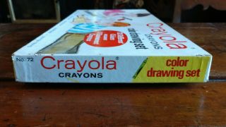 Vintage 1958 Binney & Smith Crayola Crayons No.  72 Drawing Set w/ Box 3