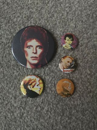 Vintage David Bowie Pin Badge Bundle Circa 1970s