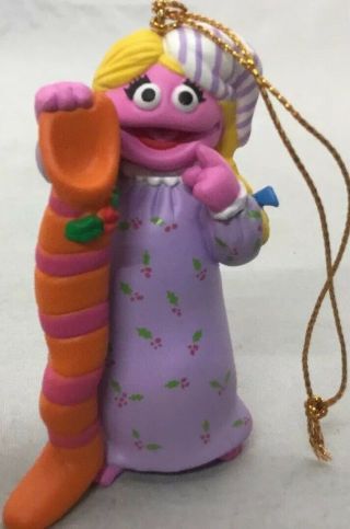 Vintage 1993 Betty Lou Ornament Jim Henson Grolier Height 3” Sesame Street