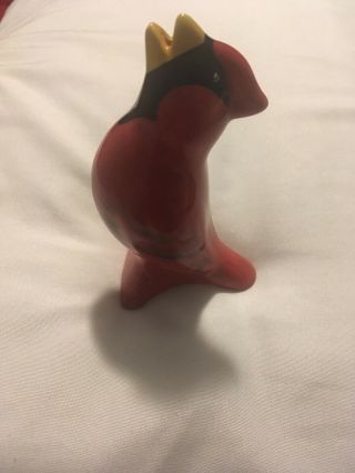 Pfaltzgraff Red Cardinal Pie Bird Ceramic Vtg Baking Steam Vent Funnel Whistle