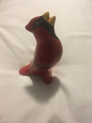 Pfaltzgraff Red Cardinal Pie Bird Ceramic Vtg Baking Steam Vent Funnel Whistle 2