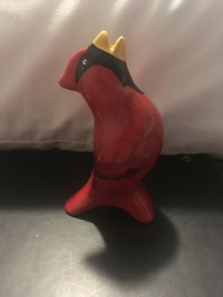 Pfaltzgraff Red Cardinal Pie Bird Ceramic Vtg Baking Steam Vent Funnel Whistle 3