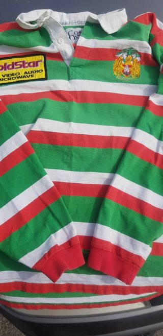 Vintage Leicester Tigers 1995 Rugby Shirt Jersey Top Cotton Oxford Size Xl