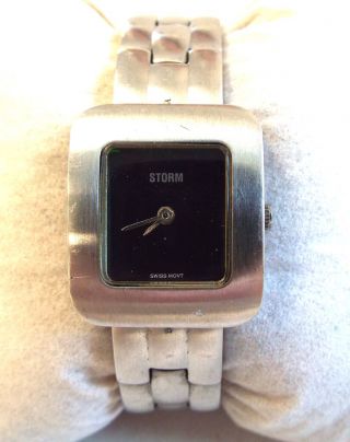Vintage Storm " Odessy Square " Stainless Steel Quartz Movement Wristwatch - C30