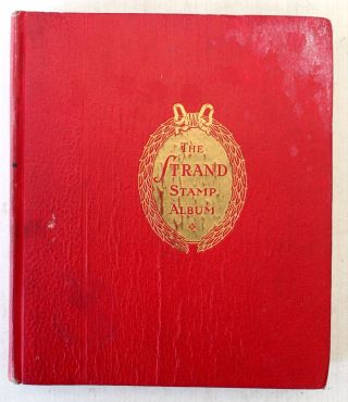 Vintage Stanley Gibbons The Strand Album W/ Approx 50 Stamps - D13