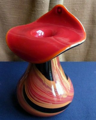 Vintage Murano/mdina/mtarfa? Art Glass Jack In The Pulpit Vase